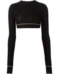 Maglione corto nero di Vera Wang