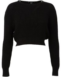 Maglione corto nero di Yang Li