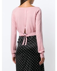 Maglione corto rosa di Semicouture