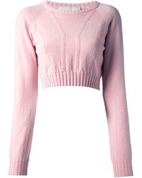 Maglione corto rosa di Louise Goldin
