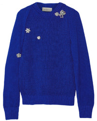 Maglione decorato blu