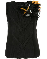 Maglione decorato nero di Lanvin