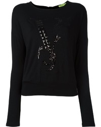 Maglione decorato nero di Versace