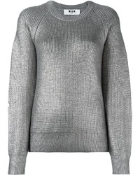 Maglione di lana argento