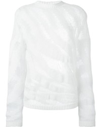 Maglione di lana bianco di Roberto Cavalli