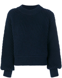 Maglione di lana blu scuro di Alberta Ferretti