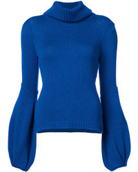 Maglione di lana blu di Oscar de la Renta