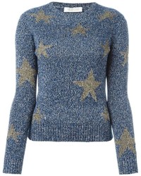 Maglione di lana con stelle blu di Valentino