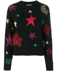 Maglione di lana con stelle nero di Dolce & Gabbana