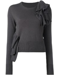 Maglione di lana grigio scuro di MM6 MAISON MARGIELA