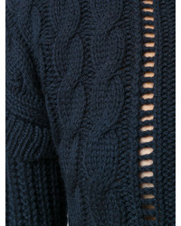 Maglione di lana lavorato a maglia blu scuro di Altuzarra