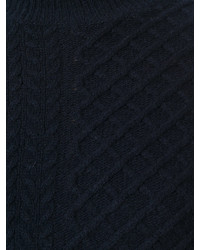 Maglione di lana lavorato a maglia blu scuro di Pringle