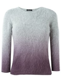 Maglione di lana lavorato a maglia grigio di Roberto Collina