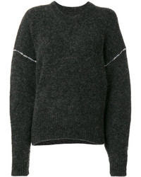 Maglione di lana lavorato a maglia nero di MM6 MAISON MARGIELA