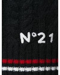Maglione di lana lavorato a maglia nero di No.21