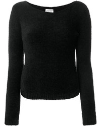 Maglione di lana lavorato a maglia nero di Twin-Set