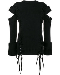 Maglione di lana nero di Alexander McQueen