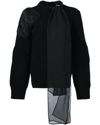 Maglione di lana nero di Sacai