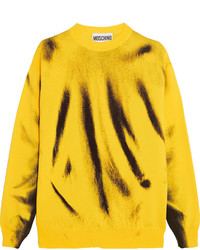 Maglione di lana stampato giallo