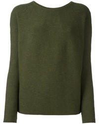 Maglione di lana verde oliva di Christian Wijnants