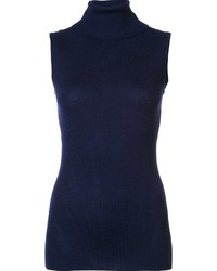 Maglione di seta blu scuro di Diane von Furstenberg