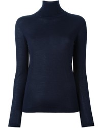 Maglione di seta blu scuro di Jil Sander