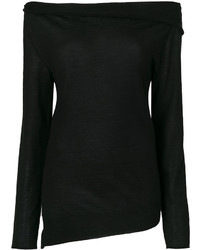 Maglione di seta nero di Jil Sander