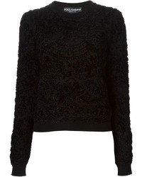 Maglione di velluto nero