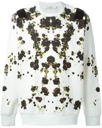 Maglione girocollo a fiori bianco di Givenchy