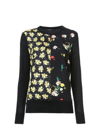 Maglione girocollo a fiori nero di Derek Lam