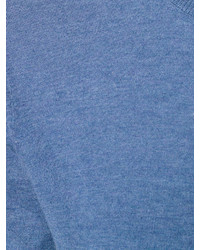 Maglione girocollo a quadri blu di Burberry