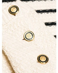 Maglione girocollo a righe orizzontali beige di Gucci