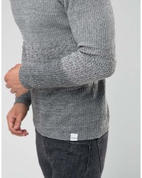 Maglione girocollo a righe orizzontali grigio di ONLY & SONS