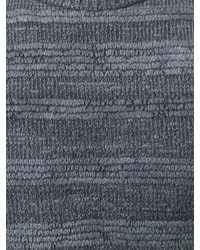Maglione girocollo a righe orizzontali grigio di The Elder Statesman