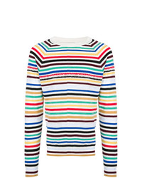 Maglione girocollo a righe orizzontali multicolore di Ballantyne