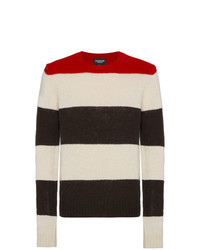 Maglione girocollo a righe orizzontali multicolore di Calvin Klein 205W39nyc