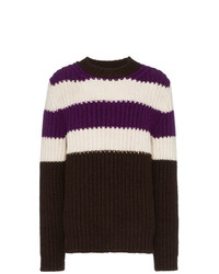 Maglione girocollo a righe orizzontali multicolore di Calvin Klein 205W39nyc