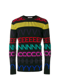 Maglione girocollo a righe orizzontali multicolore di Givenchy