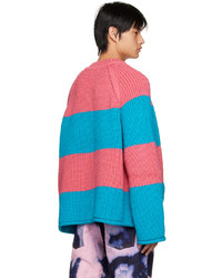 Maglione girocollo a righe orizzontali multicolore di Kidill
