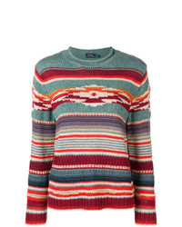 Maglione girocollo a righe orizzontali multicolore di Polo Ralph Lauren