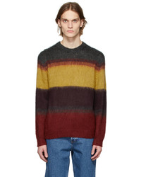 Maglione girocollo a righe orizzontali multicolore di Ps By Paul Smith