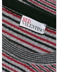 Maglione girocollo a righe orizzontali multicolore di RED Valentino