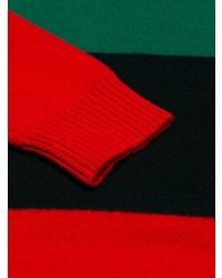 Maglione girocollo a righe orizzontali multicolore di Dsquared2