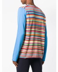 Maglione girocollo a righe orizzontali multicolore di Comme Des Garçons Shirt Boys