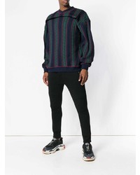 Maglione girocollo a righe orizzontali multicolore di Y/Project