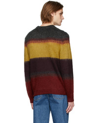 Maglione girocollo a righe orizzontali multicolore di Ps By Paul Smith