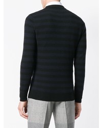 Maglione girocollo a righe orizzontali nero di Givenchy