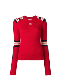 Maglione girocollo a righe orizzontali rosso di Isabel Marant Etoile