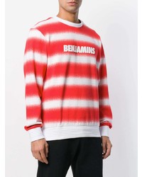 Maglione girocollo a righe orizzontali rosso di Les Benjamins