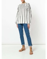 Maglione girocollo a righe verticali bianco di See by Chloe